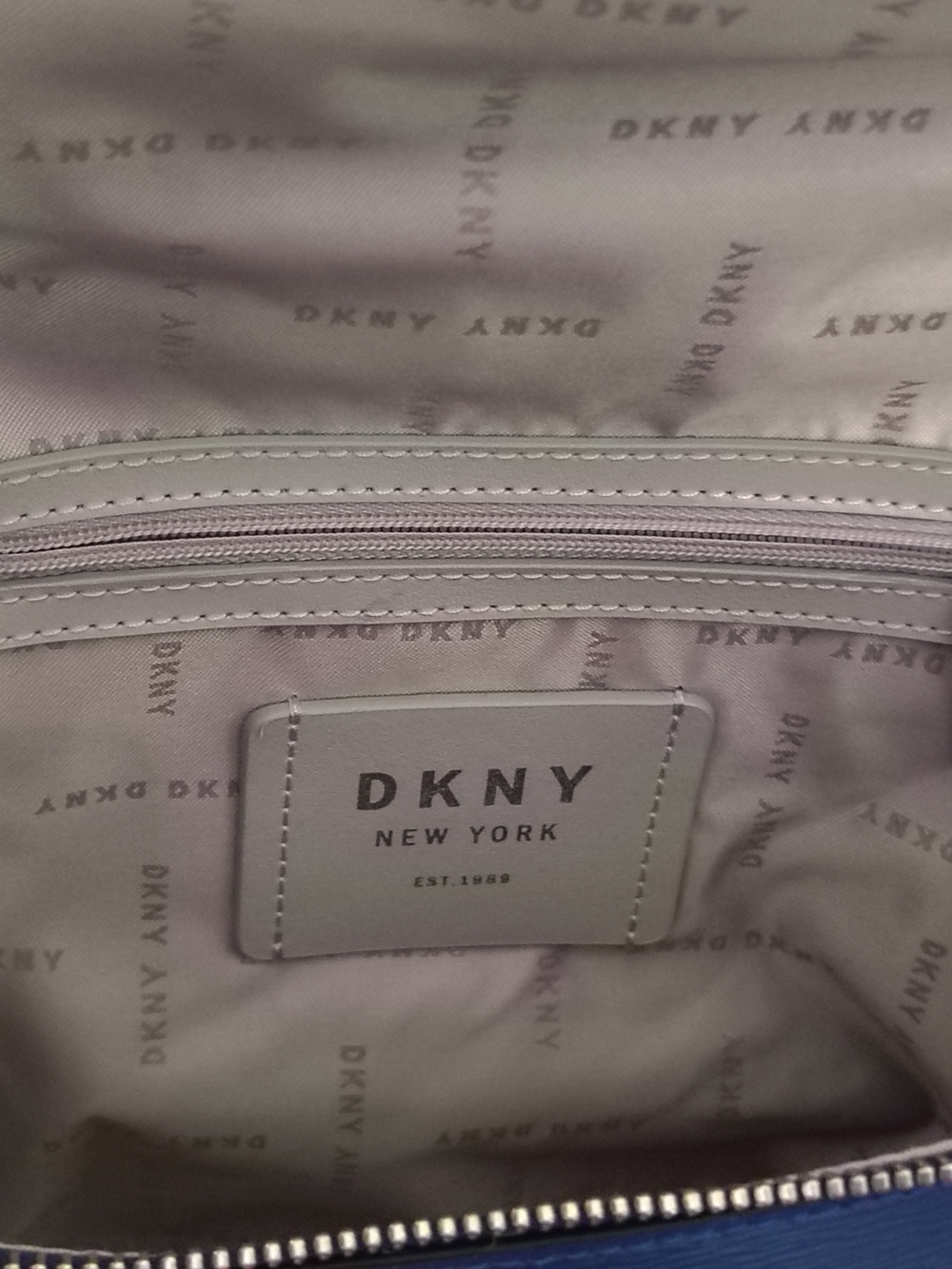 NWT - DKNY Bryant Blue Leather Zip-Trim Backpack - Size Os – NWT - Picture 9 of 11